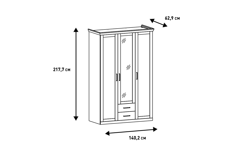 Комбинированные шкафы - изображение №4 "Шкаф для одежды Магнум"  на www.Angstrem-mebel.ru
