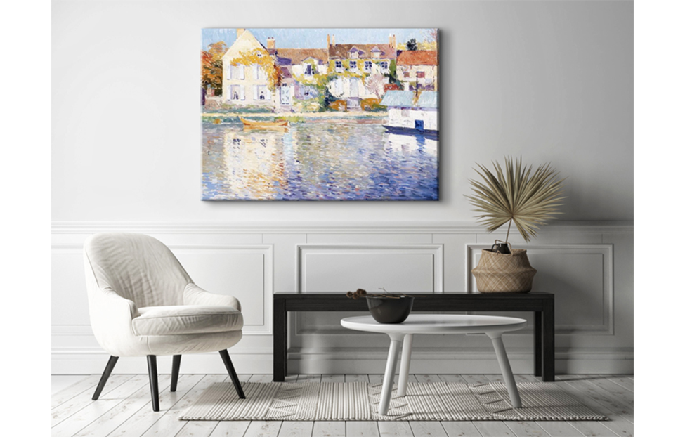 Постеры - изображение №3 "Картина «Лодка на реке №1, Матье Пауль» (80 х 57 см)"  на www.Angstrem-mebel.ru