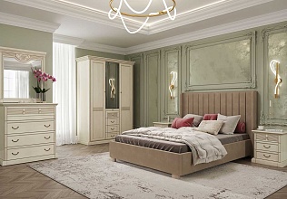 Спальня Изотта 10, тип кровати Мягкие, цвет Валенсия